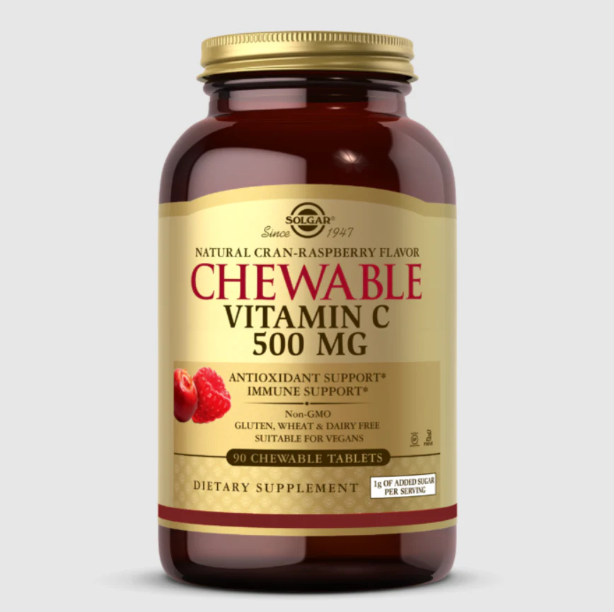 Solgar - Chew Vit C 500mg Cran-Raspberry 90s