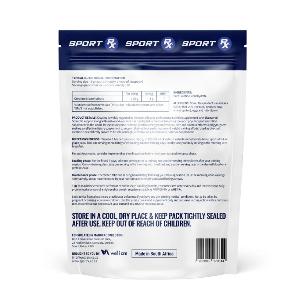 Sport Rx - 100% Creatine Monohydrate 500g - Image 2