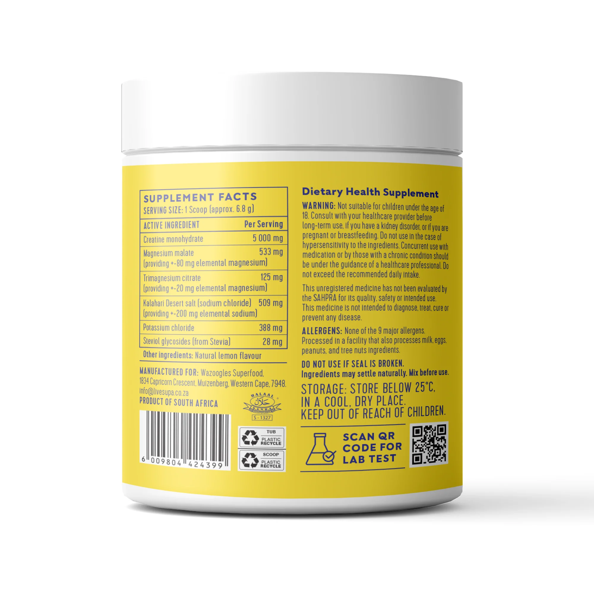 Supa - Creatine Hydrate Citrus Flavour 200g - Image 2