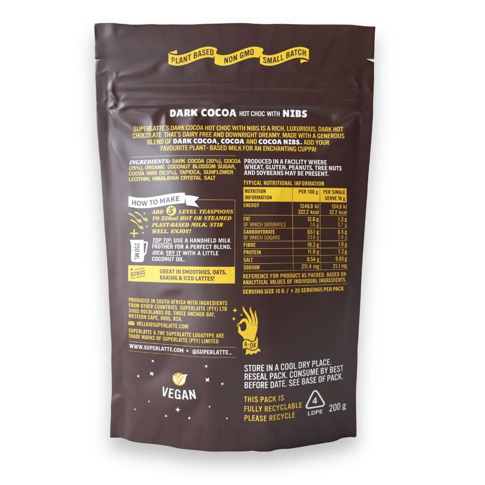 Superlatte - Latte Dark Cocoa with Nibs 200g - Image 2