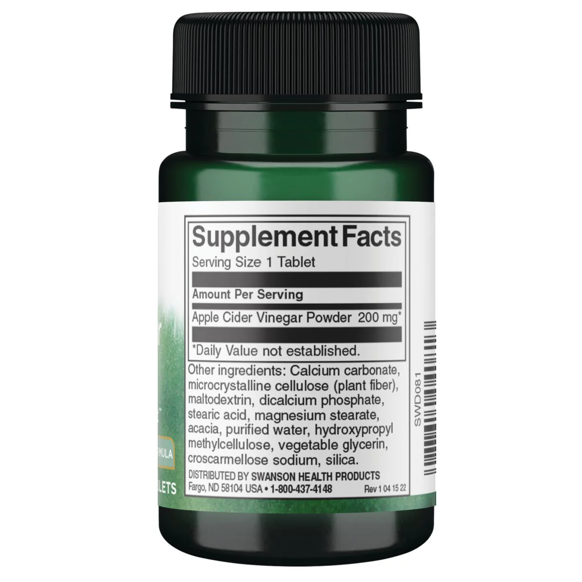 Swanson - Apple Cider Vinegar Double Strength 200mg 30s - Image 2