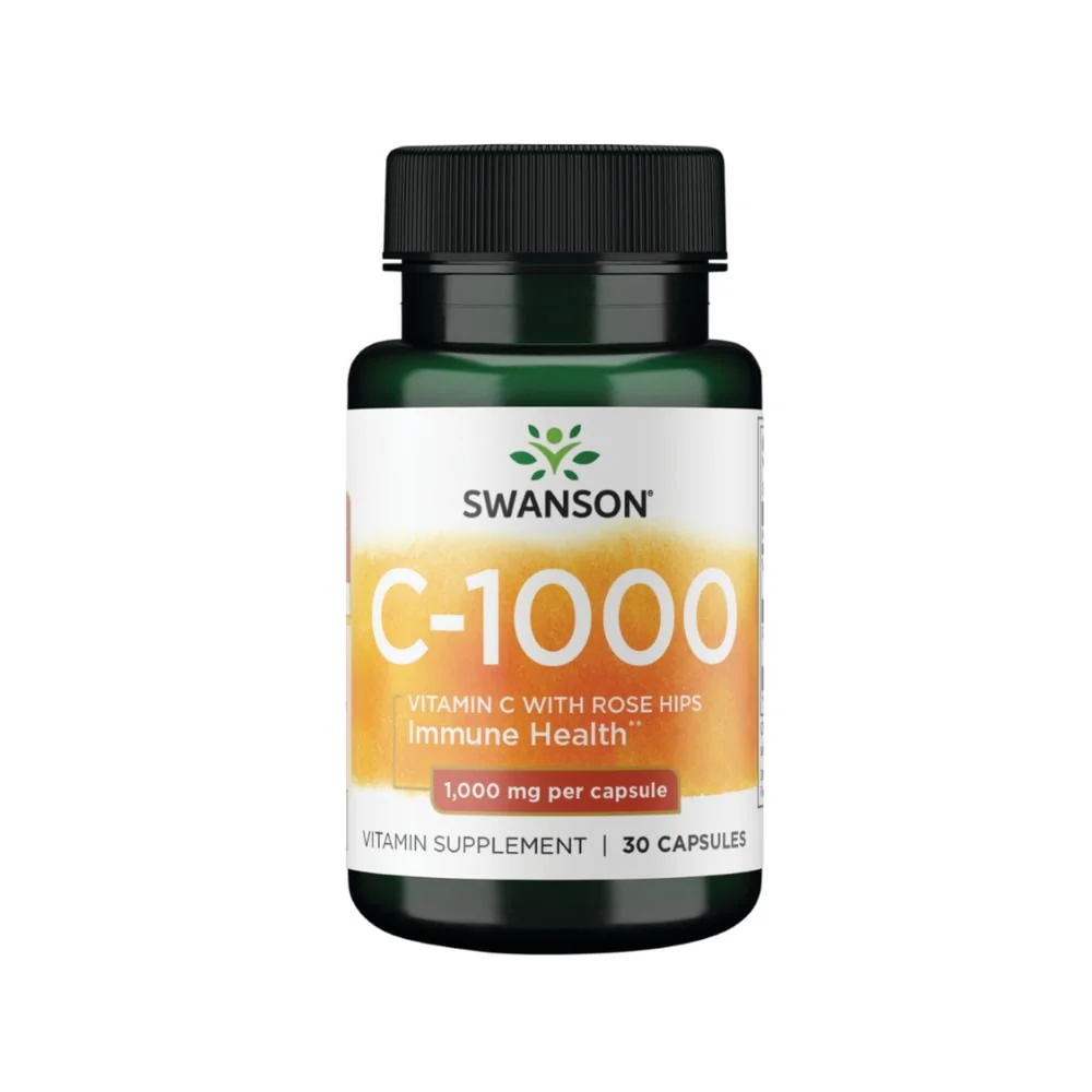 Swanson - C-1000 Vitamin C with Rose Hips 1000mg 30s