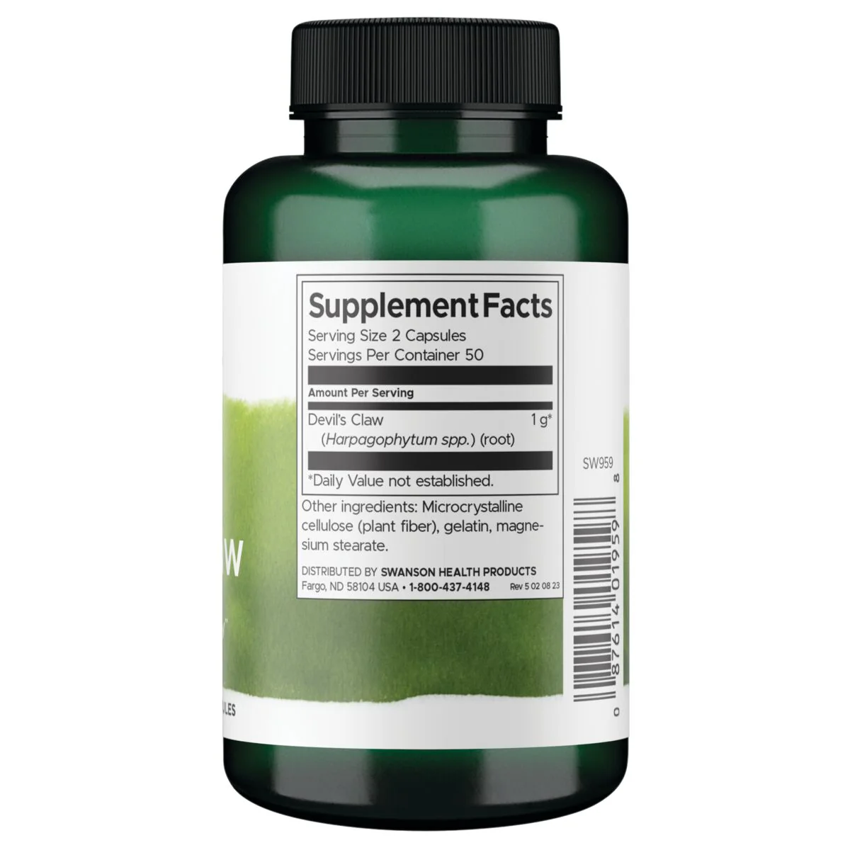 Swanson - Full Spectrum Devil's Claw 500mg 100s - Image 2