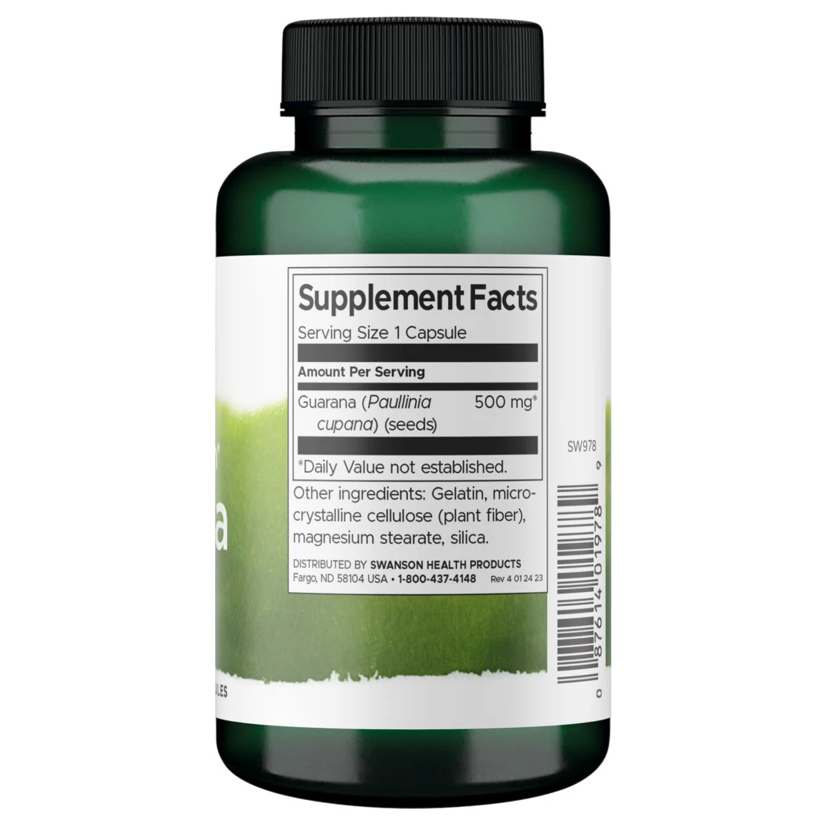 Swanson - Full Spectrum Guarana 500mg 100s - Image 2