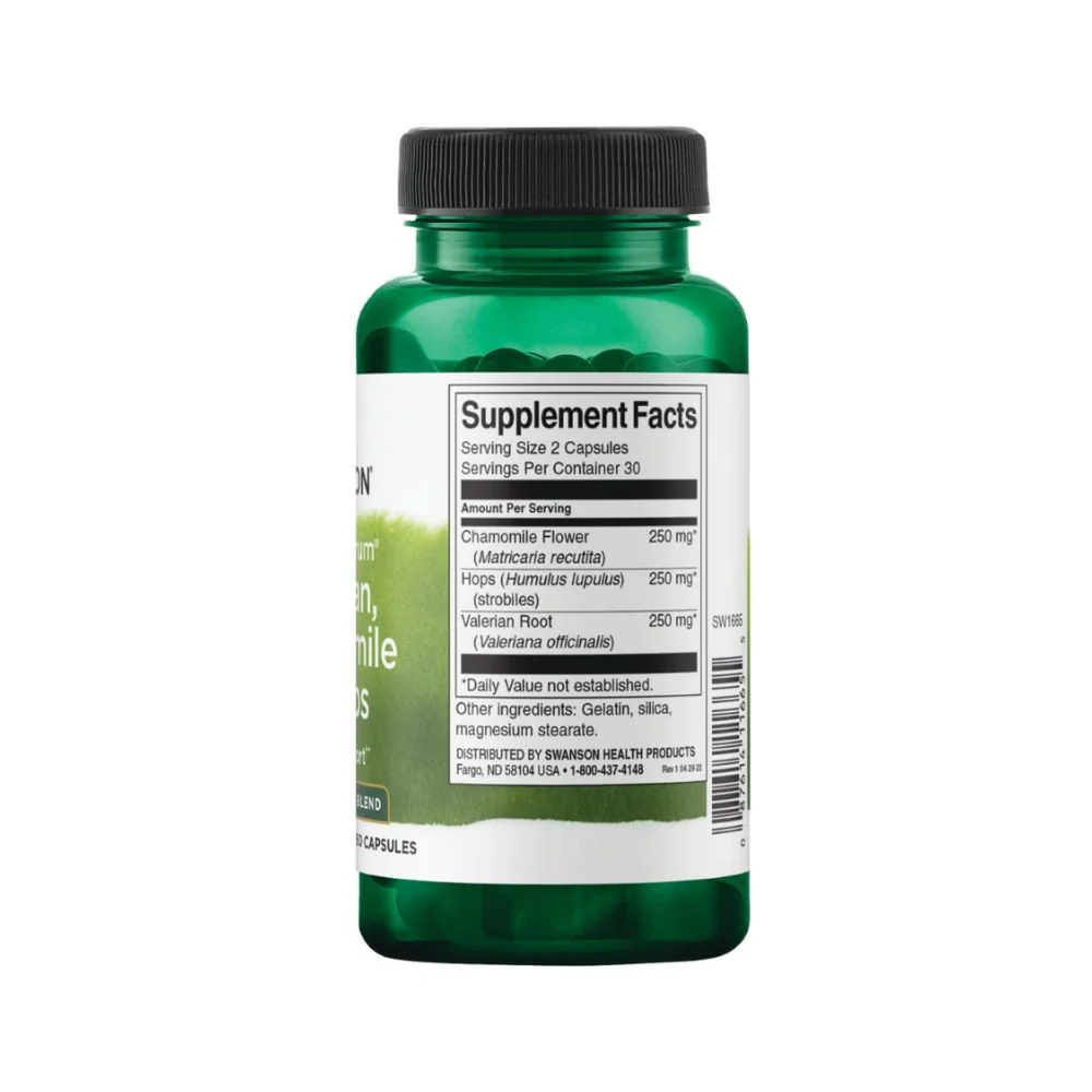 Swanson - Full Spectrum Valerian, Chamomile & Hops 60s - Image 2