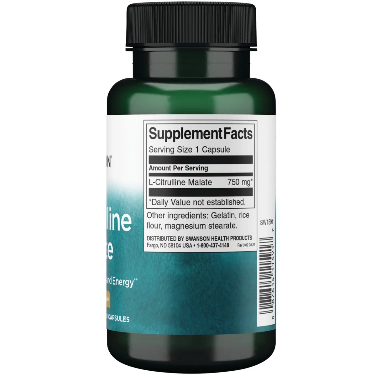Swanson - L-Citrulline Malate 750mg 60s - Image 2