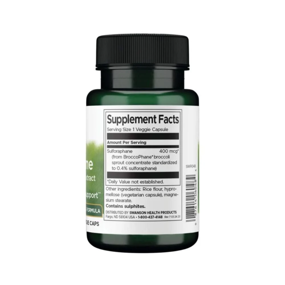Swanson - Sulforaphane from Broccoli Sprout Extract 400mcg 60s - Image 2