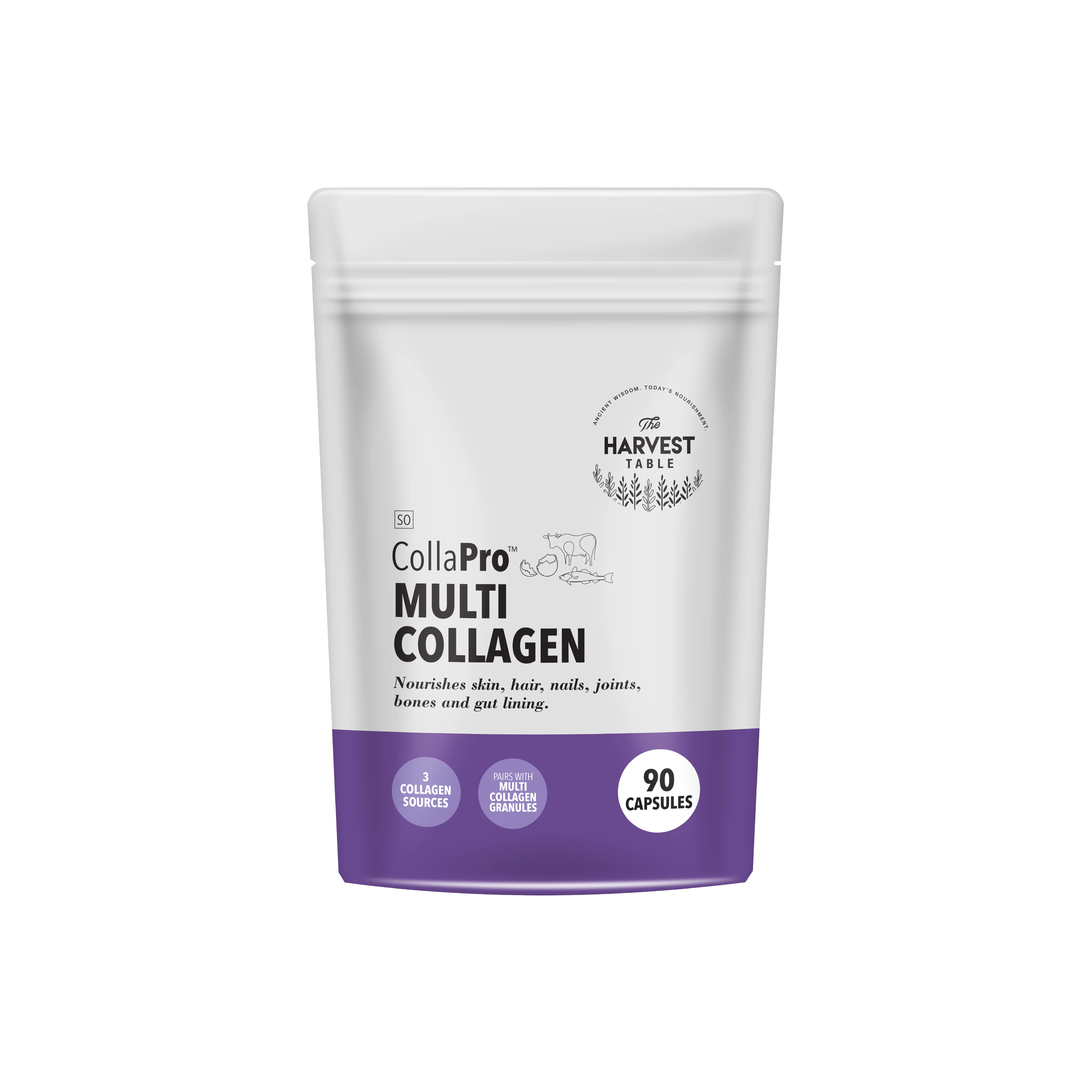 The Harvest Table - CollaPro Multi Collagen Capsules 90 Pouch