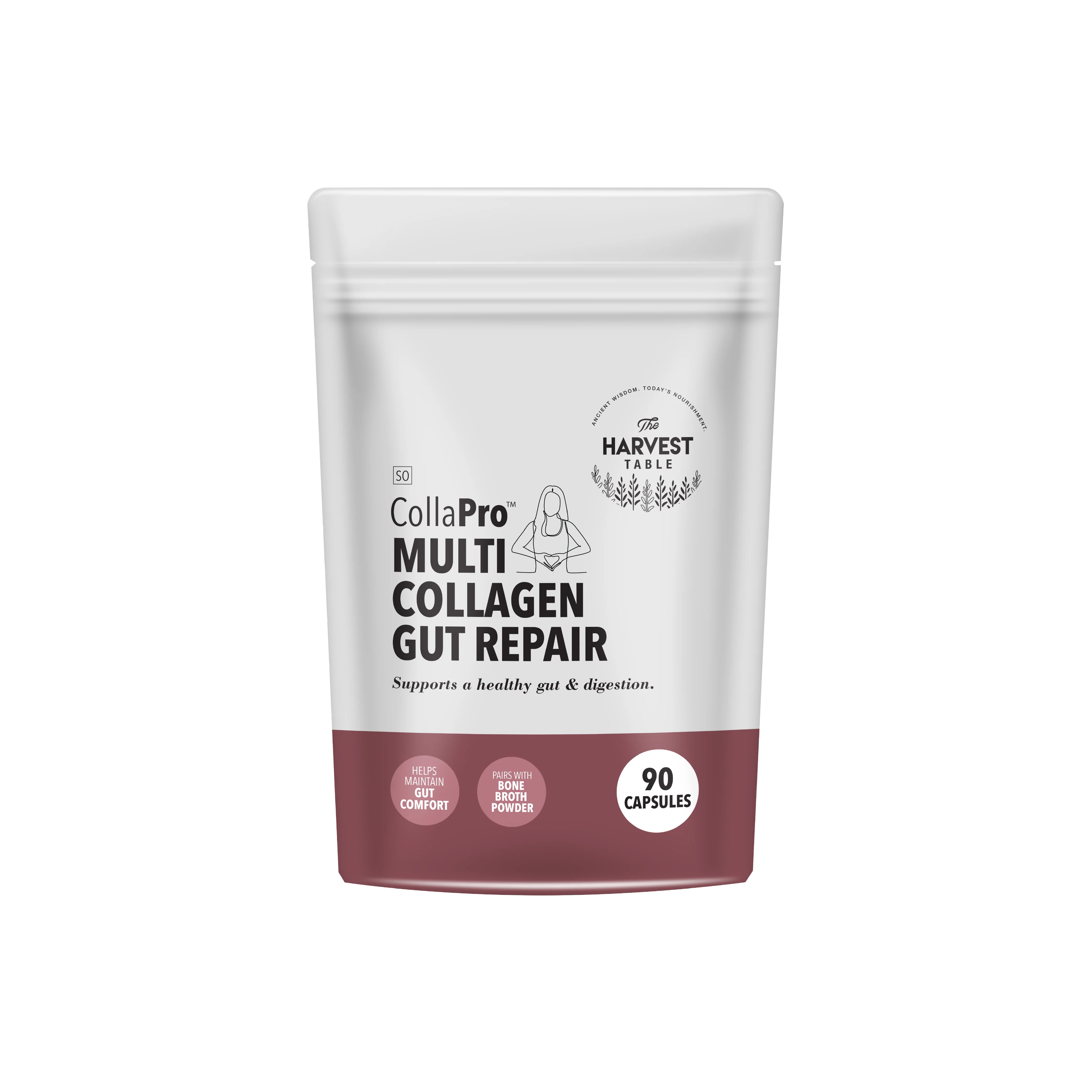 The Harvest Table - CollaPro Multi Collagen Gut Repair Capsules 90 Pouch