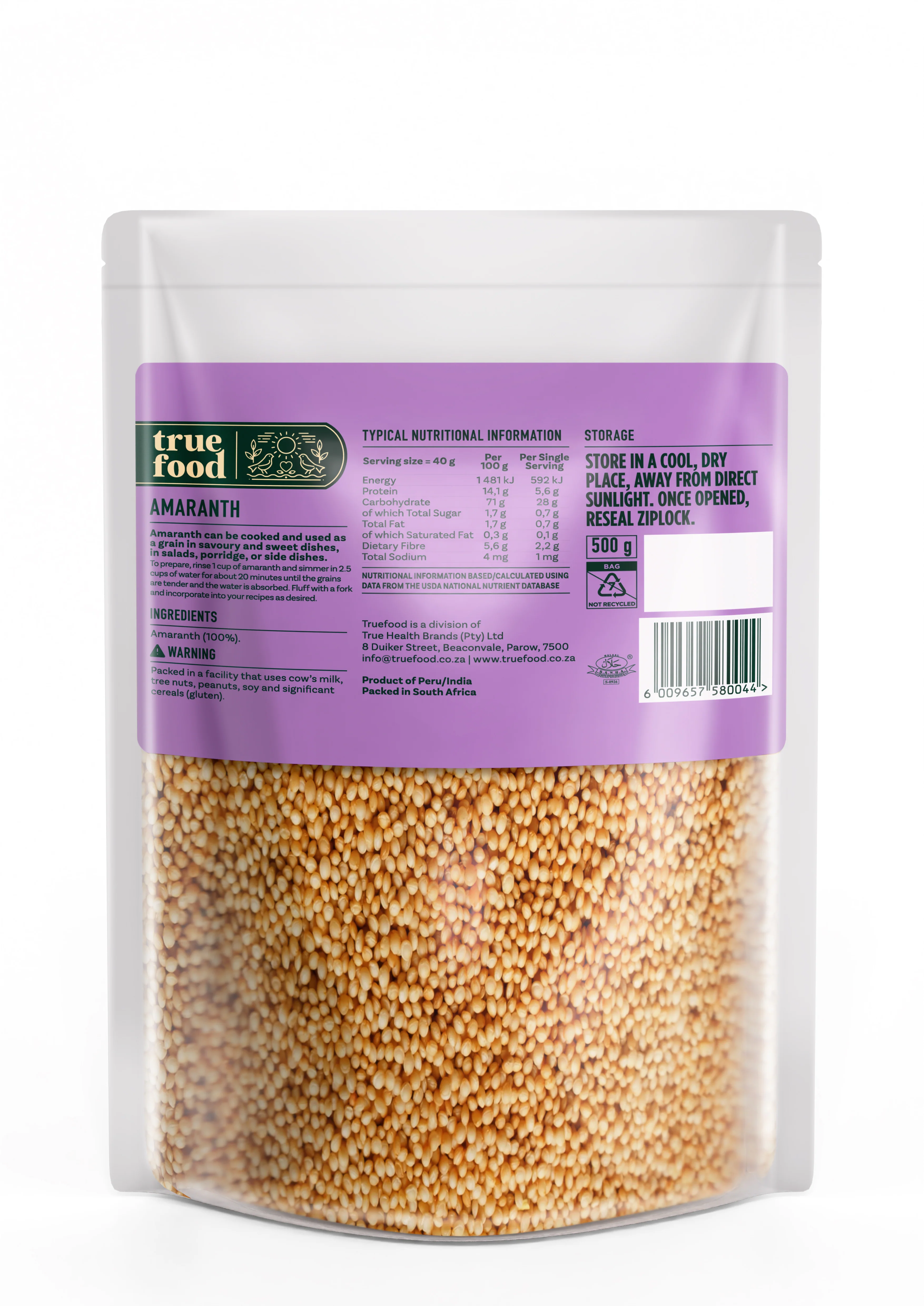 Truefood - Amaranth 500g - Image 2
