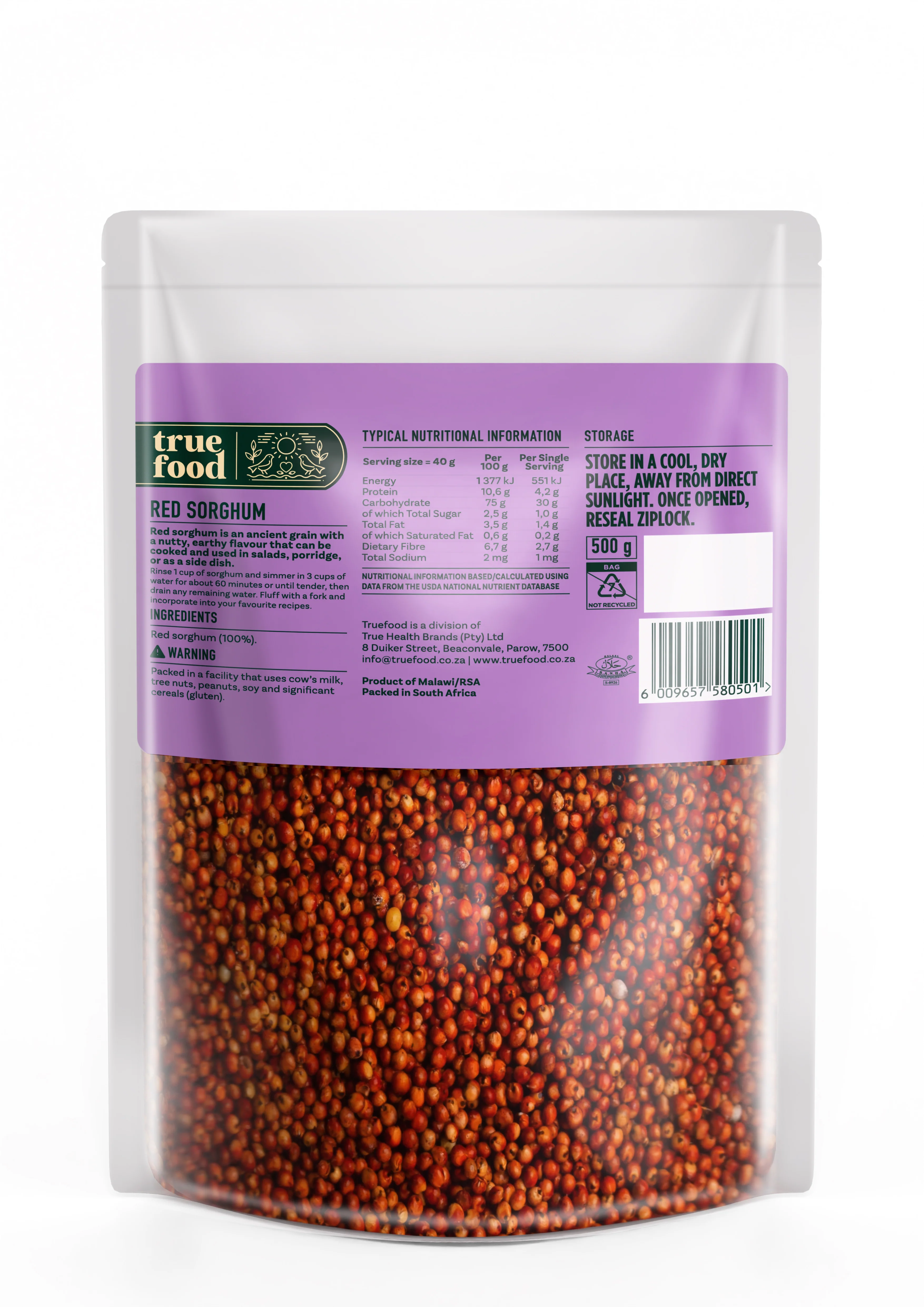 Truefood - Red Sorghum 500g - Image 2