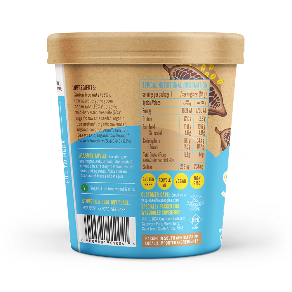 Wazoogles - Oat Pot Choc Chip Cookie Dough 95g - Image 2