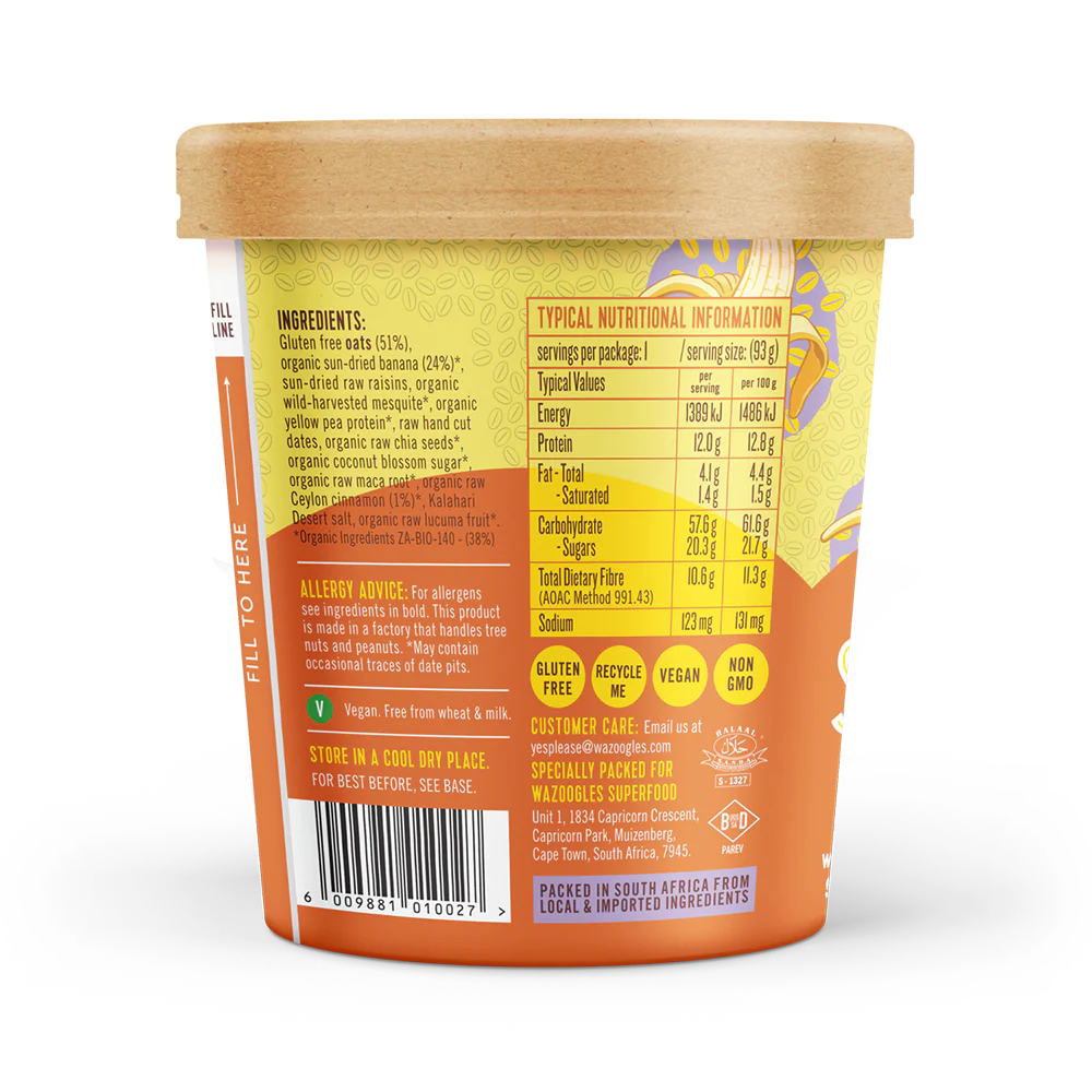 Wazoogles - Oat Pot Cinnamon Banana Bread 93g - Image 2