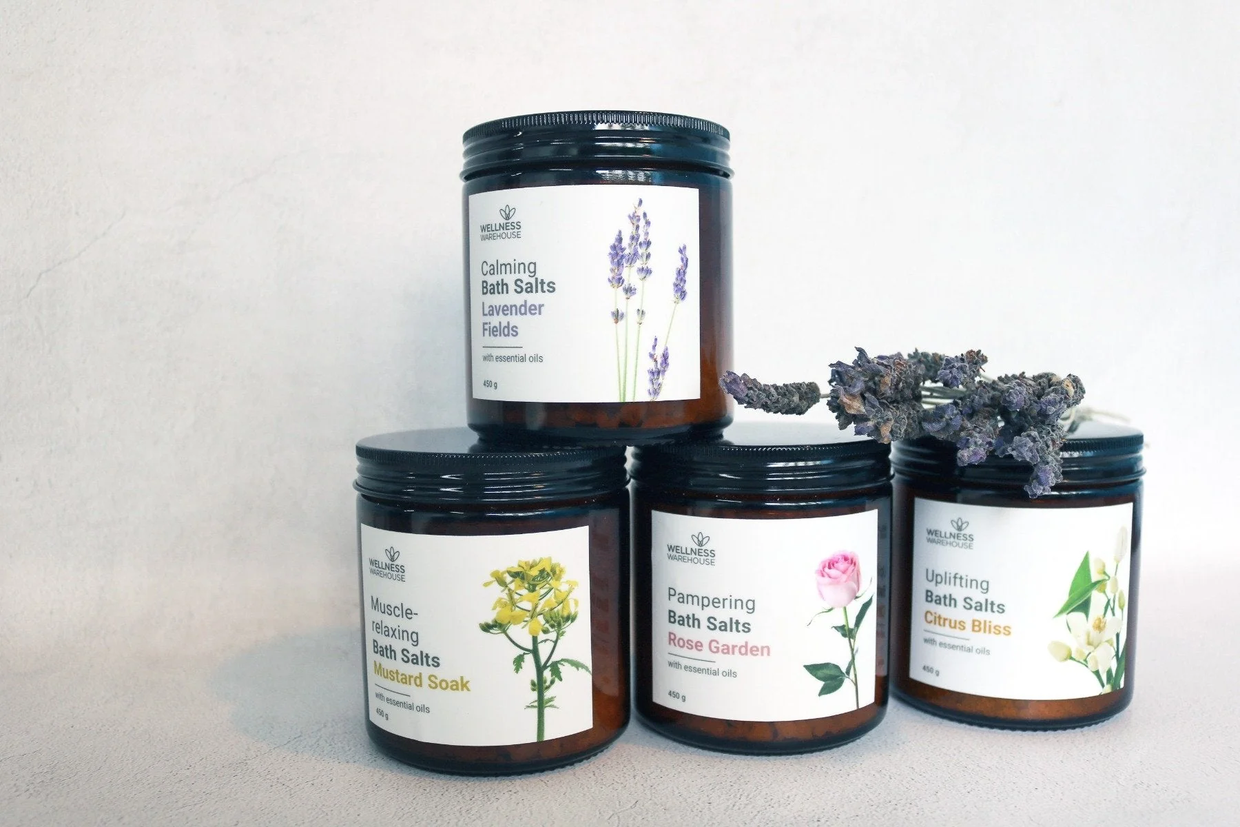 Wellness - Bath Salts Jar Rose 450g - Image 3