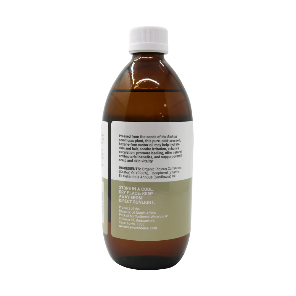 Wellness – Organic Castor Oil (Cold pressed, hexane free) 500ml - Image 3