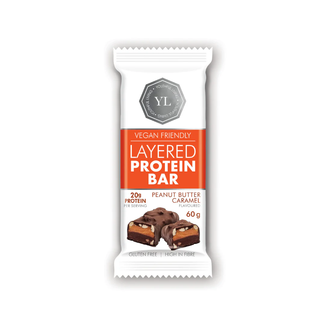 Youthful Living - Bar Protein Layered Peanut Butter Caramel 60g - Image 2